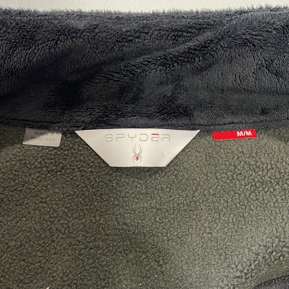 Women’s Spyder Fleece Active full zip jacket black red style 182435 size Medium - Picture 15 of 16